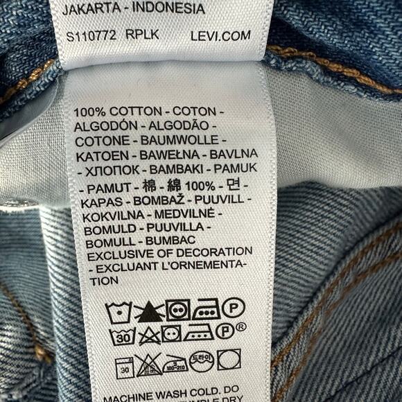 Levi's XL Superwide Women's Jeans Size 27 Medium Wash Tie Belt Mid Rise Baggy - Picture 7 of 10